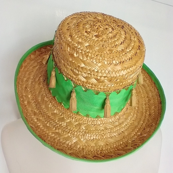 VINTAGE STRAW ERIC JAVITS HAT - Picture 2 of 7